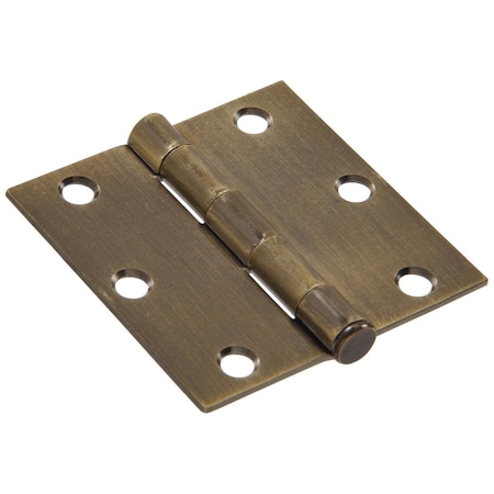 Ornatus Outdoors Carded, Square Full Mortise Hinges, Antique Brass, 3.5 in. OR1638601